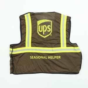 United Parcel Service Adult XL 2XL Mesh Uniform Vest Employee Brown Twinhill